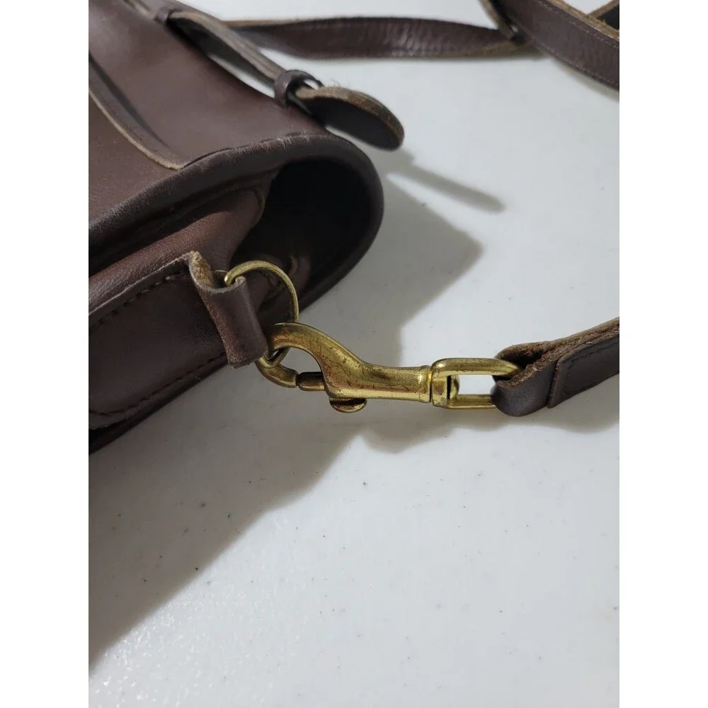 Vintage COACH 9870 Court Shoulder Bag Purse Chocolate Brown Leather Turn Lock - Picture 10 of 16